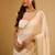 Ivory embroidered georgette saree