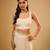Ivory embroidered georgette saree