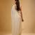 Ivory embroidered georgette saree