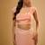 Peach embroidered georgette saree