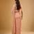 Peach embroidered georgette saree