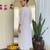 White color viscose fabric designer embroidered readymade kurta set with dupatta