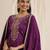 Purple color viscose chanderi fabric beautiful and ethnic readymade kurta set