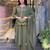 Grey color chanderi fabric designer embroidered readymade kurta set with dupatta