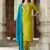 Lemon color viscosee chanderi fabric embroidered readymade kurta set with dupatta
