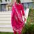Pink color roman silk fabric designer embroidered readymade kurta set with dupatta