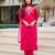 Pink color roman silk fabric designer embroidered readymade kurta set with dupatta