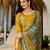 Mustard color roman silk fabric designer embroidered readymade kurta set with dupatta