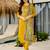 Mustard color roman silk fabric designer embroidered readymade kurta set with dupatta