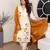 Off white color cotton silk fabric beautiful and ethnic readymade kurta set