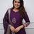 Voilet color pv chanderi fabric beautiful and ethnic readymade kurta set