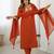 Orange color chanderi fabric beautiful and ethnic readymade kurta set