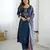 Teal blue color chanderi fabric beautiful and ethnic readymade kurta set