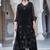 Black color faux georgette fabric beautiful and ethnic readymade kurta set