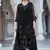 Black color faux georgette fabric beautiful and ethnic readymade kurta set