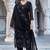Black color faux georgette fabric beautiful and ethnic readymade kurta set