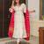 Off white color chanderi fabric beautiful and ethnic readymade kurta set