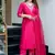 Pink color viscosee chanderi fabric beautiful and ethnic readymade kurta set