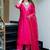 Pink color viscose chanderi fabric beautiful and ethnic readymade kurta set