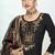 Black color ethnic and beautiful viscose silk fabric designer embroidered suit