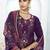 Purple color ethnic and beautiful viscose silk fabric designer embroidered suit