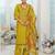 Mustard color ethnic and beautiful viscose silk fabric designer embroidered suit