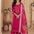 Pink color viscose silk fabric designer embroidered ceremonial salwar kameez