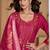 Pink color viscose silk fabric designer embroidered ceremonial salwar kameez