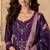 Lavender color viscose silk fabric designer embroidered ceremonial salwar kameez
