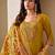 Mustard color roman silk fabric bollywood style ceremonial wear salwar kameez