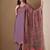 Lavender color roman silk fabric bollywood style ceremonial wear salwar kameez