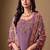 Lavender color roman silk fabric bollywood style ceremonial wear salwar kameez