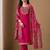 Pink color roman silk fabric bollywood style ceremonial wear salwar kameez