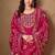 Pink color roman silk fabric bollywood style ceremonial wear salwar kameez