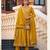 Mustard color vichitra silk fabric heavy embroidered readymade suit
