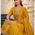 Mustard color vichitra silk fabric heavy embroidered readymade suit
