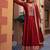 Maroon color vichitra silk fabric heavy embroidered readymade suit