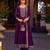 Purple color vichitra silk fabric heavy embroidered readymade suit
