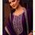 Purple color vichitra silk fabric heavy embroidered readymade suit