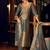 Blue color shimmer silk fabric woven designer readymade salwar kameez