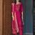 Pink color viscose fabric woven designer readymade suit with hand work