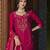 Pink color viscose fabric woven designer readymade suit with hand work