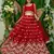Red Color Georgette Fabric Heavy Wedding Wear Bridesmaid Style Lehenga Choli