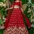 Red Color Georgette Fabric Heavy Wedding Wear Bridesmaid Style Lehenga Choli