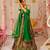 Green Color Ethnic And Graceful Ceremonial Wear Designer Printed Lehenga