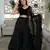 Black Color Organza Net Fabric Heavy Wedding Wear Bridesmaid Style Lehenga Choli