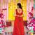 Red Color Air Tex Chinon Fabric Glamorous Ethnic Crop Top Lehenga For Trendy Looks