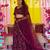 Wine Color Air Tex Chinon Fabric Glamorous Ethnic Crop Top Lehenga For Trendy Looks