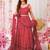 Maroon Color Air Tex Chinon Fabric Glamorous Ethnic Crop Top Lehenga For Trendy Looks