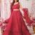 Maroon Color Air Tex Chinon Fabric Glamorous Ethnic Crop Top Lehenga For Trendy Looks